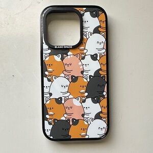 Blanc Space Cat Pattern Phone Case - iPhone 14 Pro